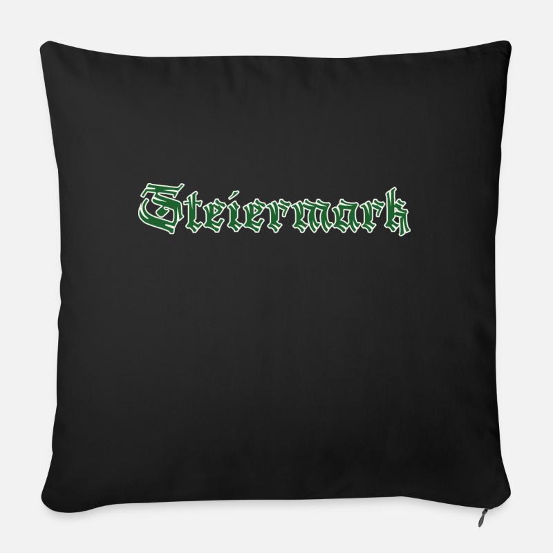 Styria - Sofa pillowcase 17,3'' x 17,3'' (45 x 45 cm) - black