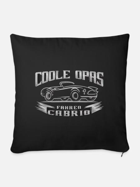 Coole Opas Cabrio - Sofakissenbezug 45 x 45 cm - Schwarz