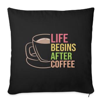 Coffee Cup Statement Coffee Drink Caffeine - Sofa pillowcase 17,3'' x 17,3'' (45 x 45 cm) - black - Front
