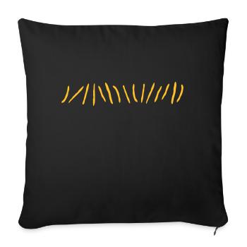 Adjacent French fries - Sofa pillowcase 17,3'' x 17,3'' (45 x 45 cm) - black - Front