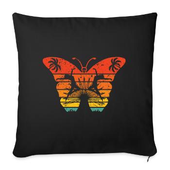 Strange Butterfly Effect - Sofa pillowcase 17,3'' x 17,3'' (45 x 45 cm) - black - Front
