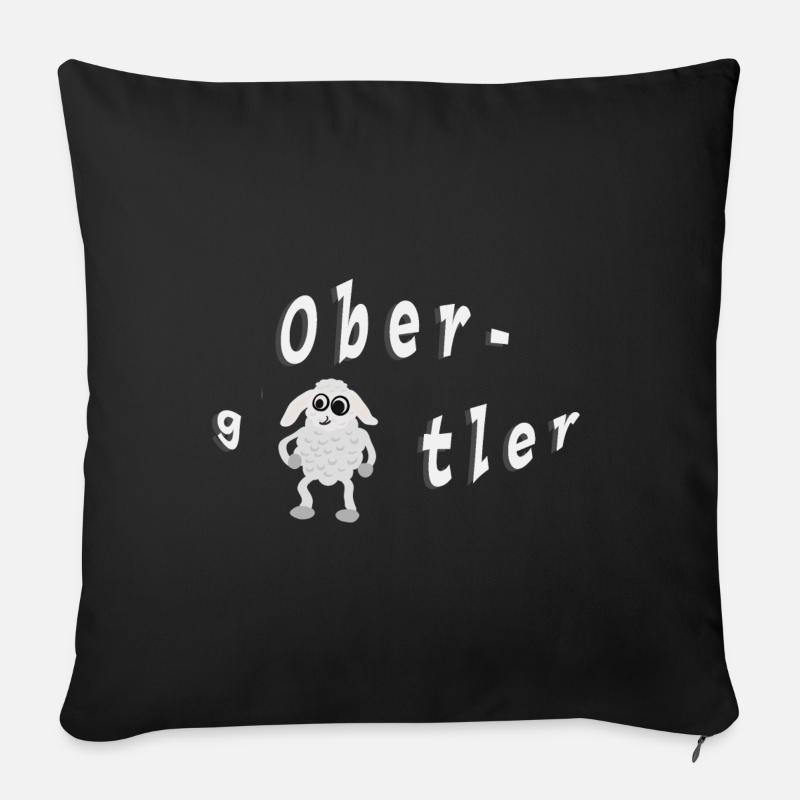 Oberg Schaf tler - Sofakissenbezug 45 x 45 cm - Schwarz