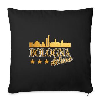 Bologna Italy City Skyline Deluxe Holiday Love - Sofa pillowcase 17,3'' x 17,3'' (45 x 45 cm) - black - Front