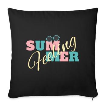 Summer Feeling - Sofakissenbezug 45 x 45 cm - Schwarz - Vorne