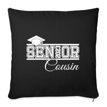Senior 2023 Cousin Proud Cousin of Graduated - Sofa pillowcase 17,3'' x 17,3'' (45 x 45 cm) - black - Front