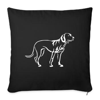Bayerischer Gebirgsschweißhund "Black Edition" - Sofakissenbezug 45 x 45 cm - Schwarz - Vorne