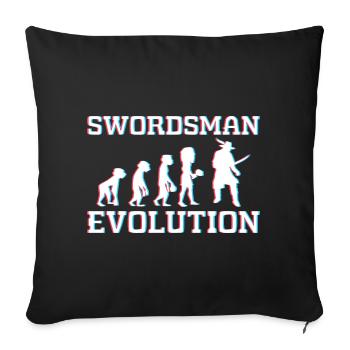 Warrior Kenjutsu Saber Fight - Sofa pillowcase 17,3'' x 17,3'' (45 x 45 cm) - black - Front