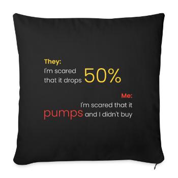 Vous : J’ai peur qu’il baisse de 50% - Housse de coussin décorative 45 x 45 cm - noir - Devant