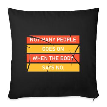DON'T GIVE UP - Sofa pillowcase 17,3'' x 17,3'' (45 x 45 cm) - black - Front