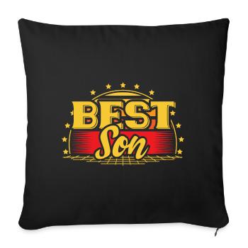 Son Birth Young Gift Idea - Sofa pillowcase 17,3'' x 17,3'' (45 x 45 cm) - black - Front
