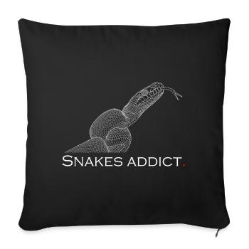 Snakes addict - Housse de coussin décorative 45 x 45 cm - noir - Devant