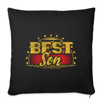 Bester Sohn Geschenkidee - Sofakissenbezug 45 x 45 cm - Schwarz - Vorne