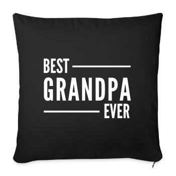 BEST GRANDPA EVER. GRANDPA GIFT - Sofa pillowcase 17,3'' x 17,3'' (45 x 45 cm) - black - Front