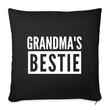 GRANDMA'S BESTIE - Sofa pillowcase 17,3'' x 17,3'' (45 x 45 cm) - black - Front