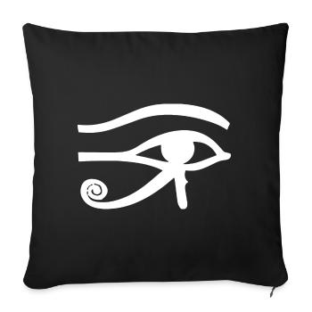 Ra's eye - Sofa pillowcase 17,3'' x 17,3'' (45 x 45 cm) - black - Front