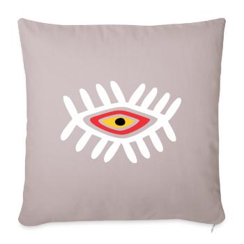 African eye - Sofa pillowcase 17,3'' x 17,3'' (45 x 45 cm) - light taupe - Front