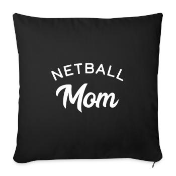 Netball-Mama - Sofakissenbezug 45 x 45 cm - Schwarz - Vorne
