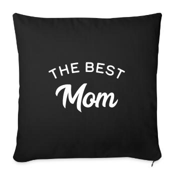 Die beste Mutter - Sofakissenbezug 45 x 45 cm - Schwarz - Vorne