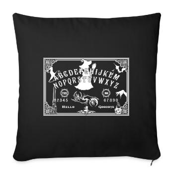Ouija Witch board - Sofa pillowcase 17,3'' x 17,3'' (45 x 45 cm) - black - Front