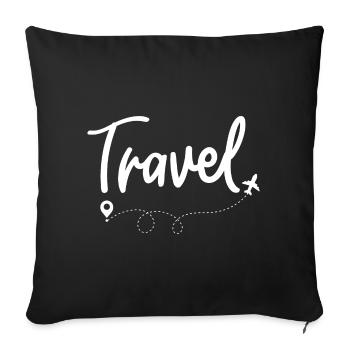 Voyager - Housse de coussin décorative 45 x 45 cm - noir - Devant
