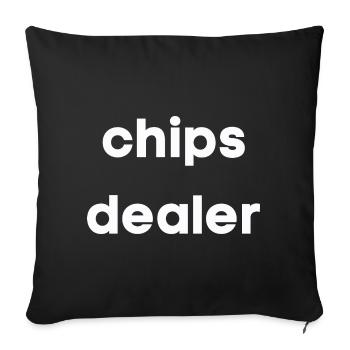 Chips Dealer - Sofa pillowcase 17,3'' x 17,3'' (45 x 45 cm) - black - Front