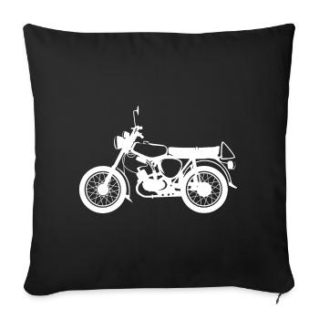 simme s50 motorcycle moped classic GDR East icon - Sofa pillowcase 17,3'' x 17,3'' (45 x 45 cm) - black - Front