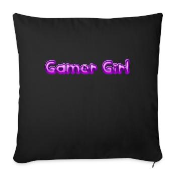 Gamer Girl - Sofakissenbezug 45 x 45 cm - Schwarz - Vorne