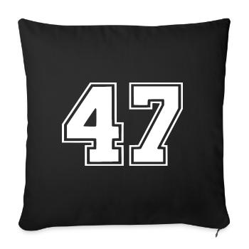 47 - Sofa pillowcase 17,3'' x 17,3'' (45 x 45 cm) - black - Front