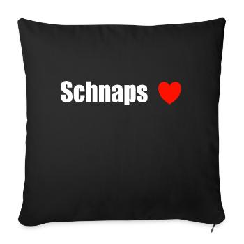Schnapsliebe - Sofakissenbezug 45 x 45 cm - Schwarz - Vorne