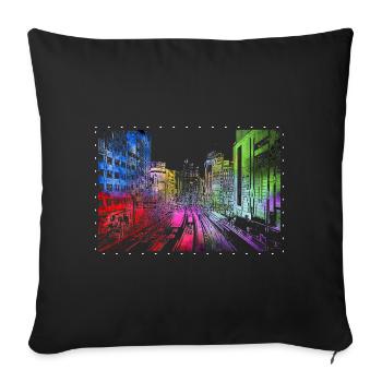 TOKYO - Housse de coussin décorative 45 x 45 cm - noir - Devant