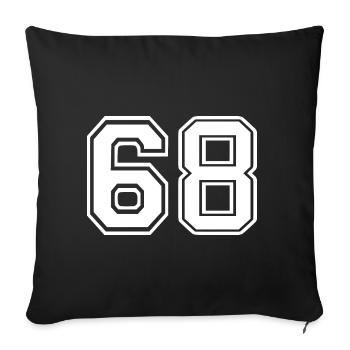 68 - Sofa pillowcase 17,3'' x 17,3'' (45 x 45 cm) - black - Front