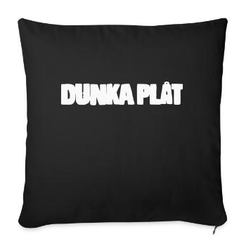 Dunka sheet metal - Sofa pillowcase 17,3'' x 17,3'' (45 x 45 cm) - black - Front