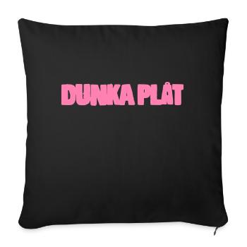 Dunka sheet metal - Sofa pillowcase 17,3'' x 17,3'' (45 x 45 cm) - black - Front