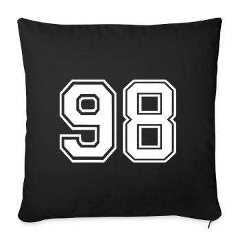 98 - Sofa pillowcase 17,3'' x 17,3'' (45 x 45 cm) - black - Front