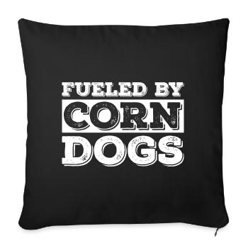 Corn Dog Corndog Corn Dogs - Housse de coussin décorative 45 x 45 cm - noir - Devant