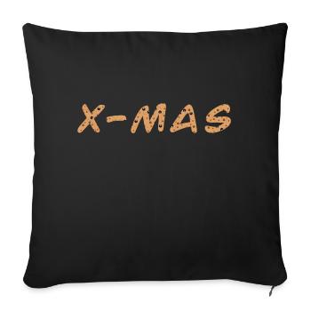 Noël et les cookies - Housse de coussin décorative 45 x 45 cm - noir - Devant