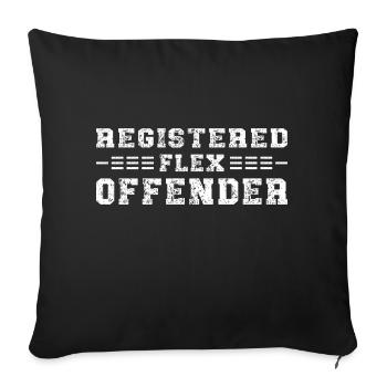 Funny Registered Flex Offender Bodybuilding - Sofakissenbezug 45 x 45 cm - Schwarz - Vorne
