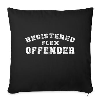 Funny Registered Flex Offender Bodybuilding - Sofakissenbezug 45 x 45 cm - Schwarz - Vorne