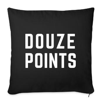 DOUZE POINTS Festival Eurovision de la chanson Malmö 2024 - Housse de coussin décorative 45 x 45 cm - noir - Devant