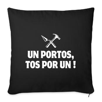 Portugal, Portugal humour, je suis Portugais - Housse de coussin décorative 45 x 45 cm - noir - Devant