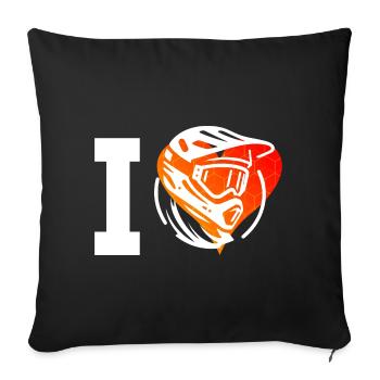 Cyclisme Cyclisme Cyclisme VTT - Housse de coussin décorative 45 x 45 cm - noir - Devant