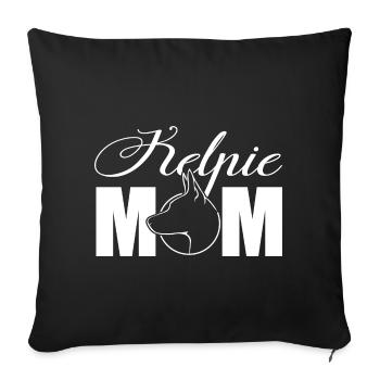 Kelpie Mom Profile Dogs Dog Wilsigns - Sofa pillowcase 17,3'' x 17,3'' (45 x 45 cm) - black - Front
