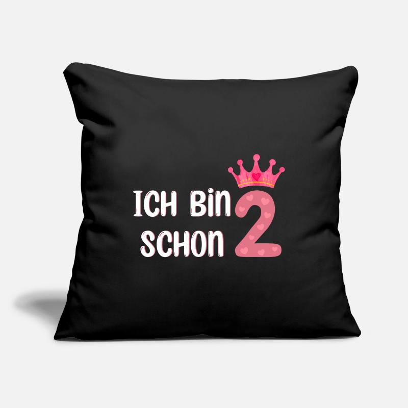 Ich bin schon 2 Sofakissenbezug 45 x 45 cm