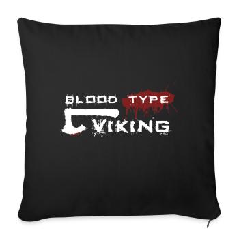 Groupe sanguin Viking, groupe sanguin Viking - Housse de coussin décorative 45 x 45 cm - noir - Devant