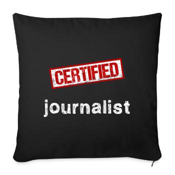 Journalist - Sofakissenbezug 45 x 45 cm - Schwarz - Vorne