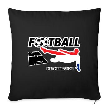 Football Fever Pays-Bas - Housse de coussin décorative 45 x 45 cm - noir - Devant