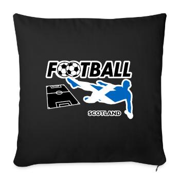 Football Fever Scotland - Sofa pillowcase 17,3'' x 17,3'' (45 x 45 cm) - black - Front