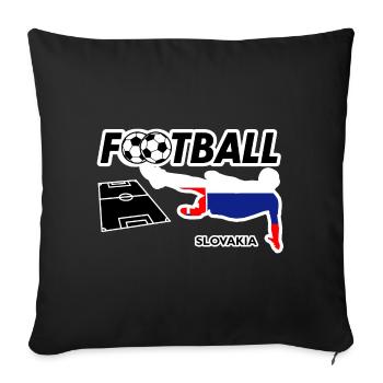 Football Fever Slovakia - Sofa pillowcase 17,3'' x 17,3'' (45 x 45 cm) - black - Front