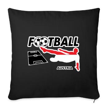 Football Fever Austria - Sofa pillowcase 17,3'' x 17,3'' (45 x 45 cm) - black - Front