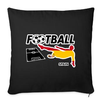 Football Fever Spain - Sofa pillowcase 17,3'' x 17,3'' (45 x 45 cm) - black - Front
